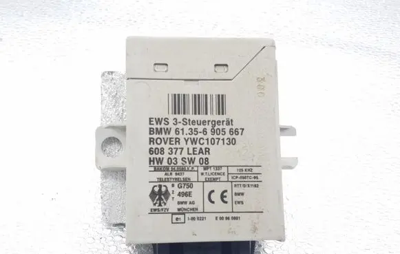 BMW X5 E53 Immobilizer control unit/module 6905667 YWC107130 608377