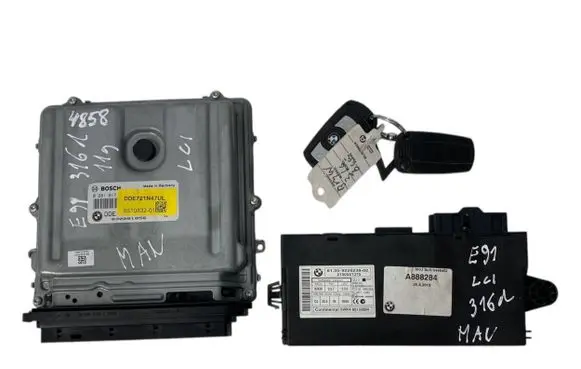 BMW 3 E90 E91 Engine ECU kit and lock set 8510832 0281017027 9226238
