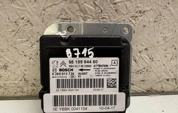 Peugeot Expert Airbag control unit/module 9818994480