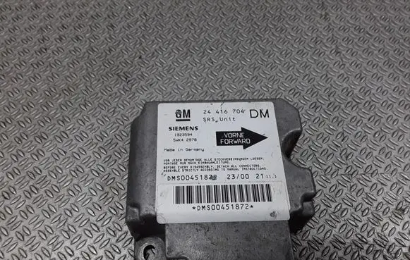 Opel Zafira A Airbag control unit/module 24416704 5WK42978
