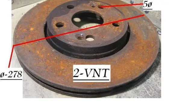 Renault Espace III Front brake disc 28IQ5Q278