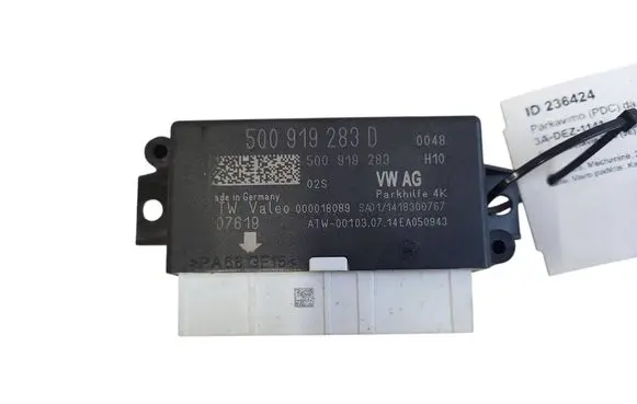Skoda Octavia Mk3 (5E) Parking PDC control unit/module 500919283D 5Q0919283 307619