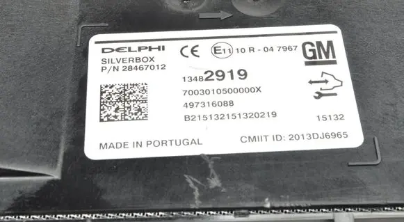 Opel Insignia A GPS navigation control unit/module 13482919