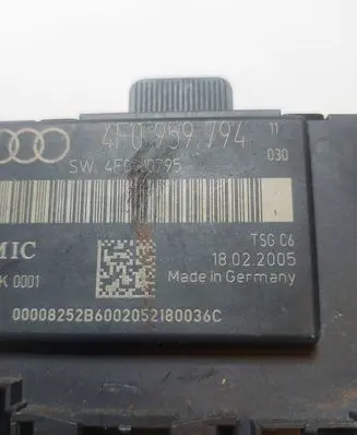 Audi A6 S6 C6 4F Door control unit/module 4F0959794
