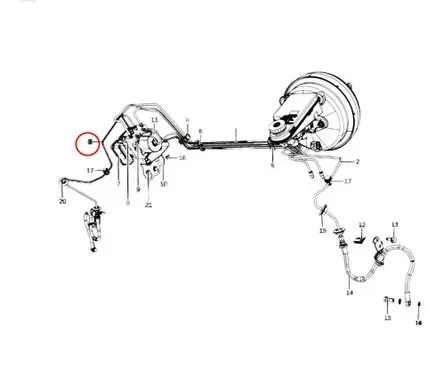 Fiat Freemont Brake line pipe/hose 04743829AE 4743829AE