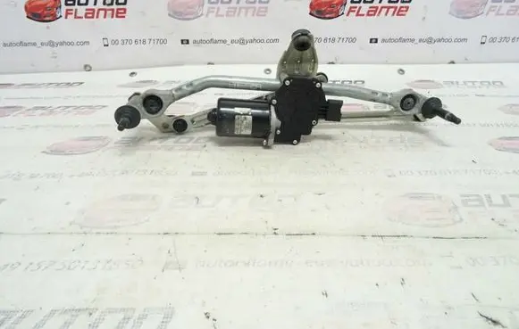 Front wiper linkage and motor