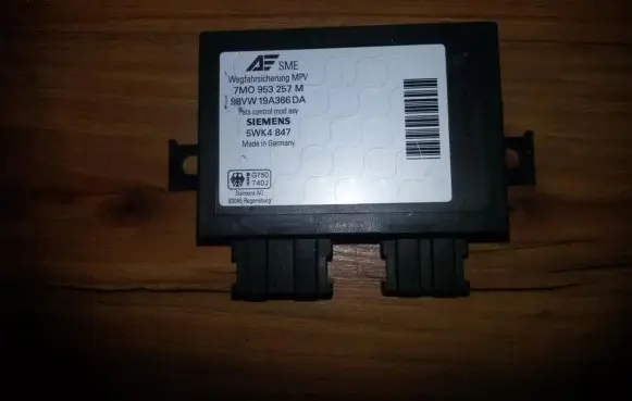 Volkswagen Sharan Immobilizer control unit/module 7m0953257m 98vw19a366da