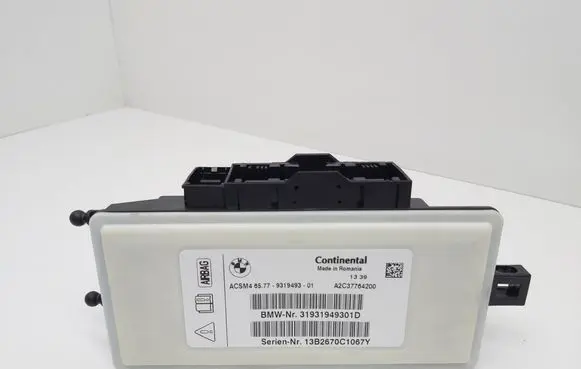 BMW 3 GT F34 Airbag control unit/module 9319493 A2C37764200 13B2670C1067Y