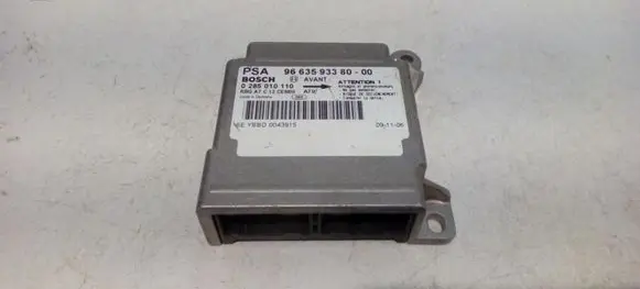 Peugeot 207 Airbag control unit/module 9663593380 0285010110
