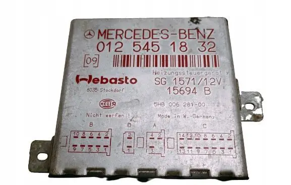 Mercedes-Benz S W140 Auxiliary heating control unit/module 0125451832