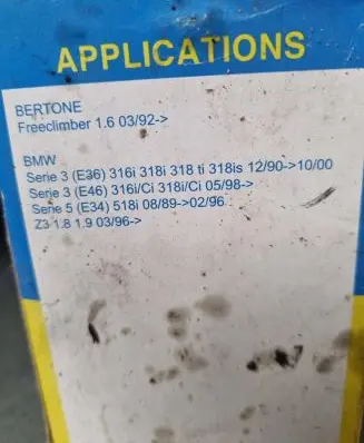 BMW 3 E36 Fuel filter SH424 HU7153X CH8087