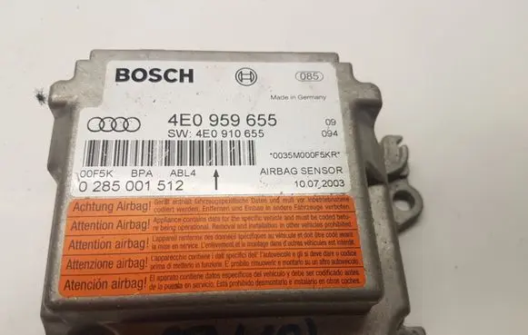 Audi A8 S8 D3 4E Airbag control unit/module 4E0959655 4E0910655 0285001512