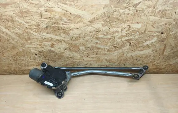 Front wiper linkage and motor
