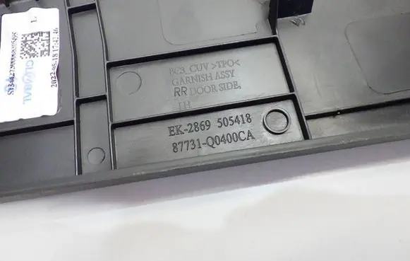 Rear door trim (molding)