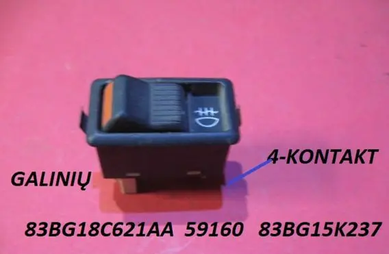 Ford Sierra Fog light switch 83BG18C621AA 83BG15K237