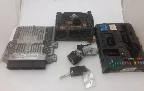 Peugeot 407 Engine ECU kit and lock set 281197363A 9648237680
