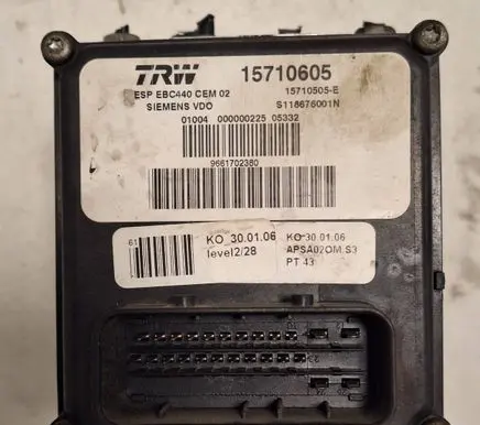 Peugeot 407 ABS Pump 15710505E S118676001N 15710605
