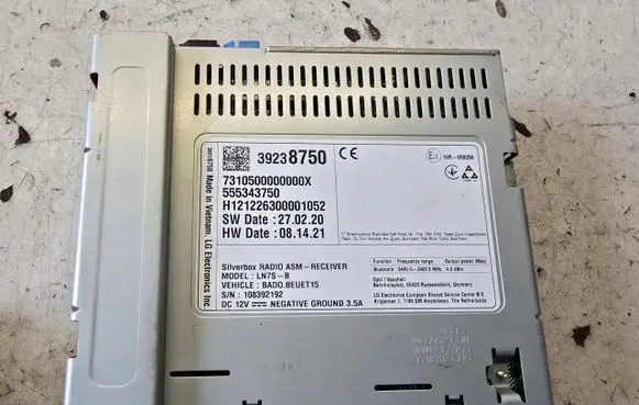 Opel Astra K Navigation unit CD/DVD player 39238750