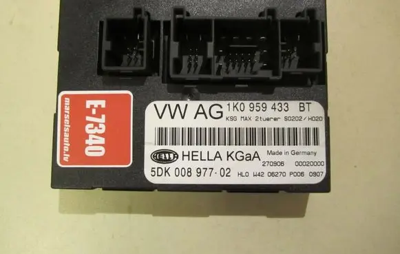 Skoda Octavia Mk2 (1Z) Comfort/convenience module 1K0959433BT