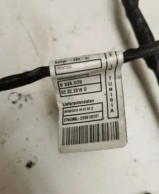 BMW 3 GT F34 Parking sensor (PDC) wiring loom 11107811 9326085