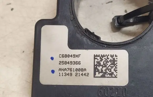 Opel Insignia A Steering angle sensor 25849366 C68049XF 60210