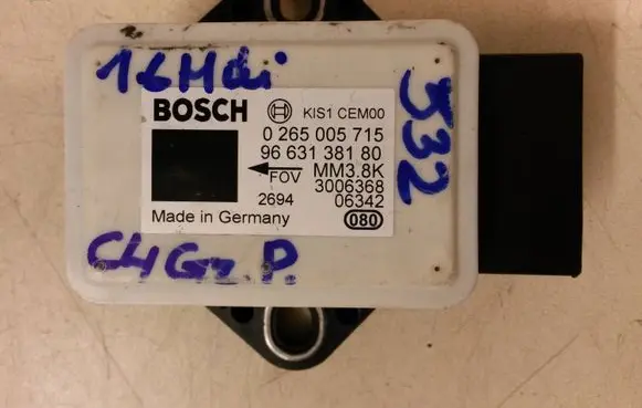 Citroen C4 Grand Picasso ESP acceleration yaw rate sensor 9663138180 0265005715 3006368