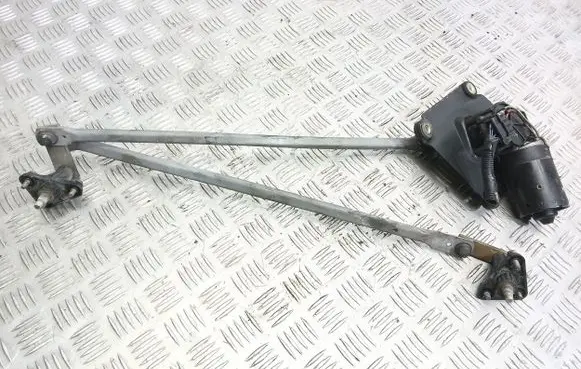 Front wiper linkage and motor
