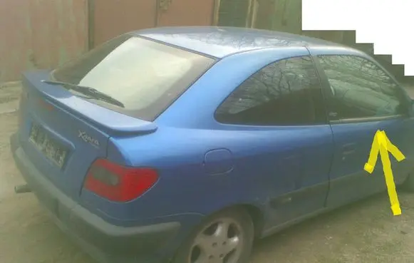 Citroen Xsara Front door window/glass (coupe) 