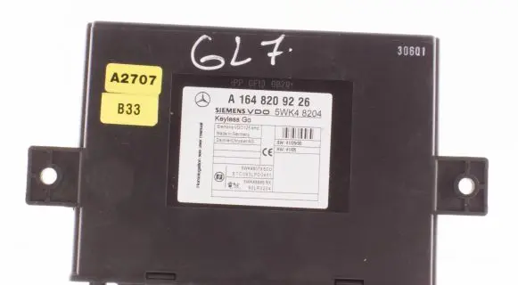 Mercedes-Benz GL X164 Keyless (KESSY) go control unit/module A1648209226 5WK48204