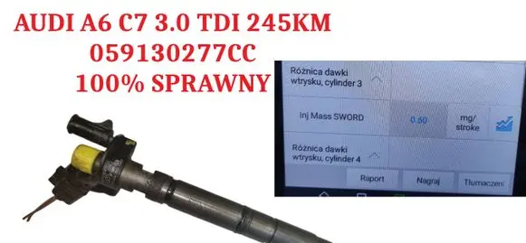 Audi A6 S6 C7 4G Fuel injector 059130277CC 0986435422