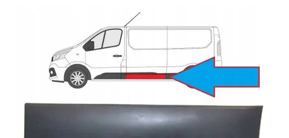 Renault Trafic III (X82) Side skirt rear trim 768556674R