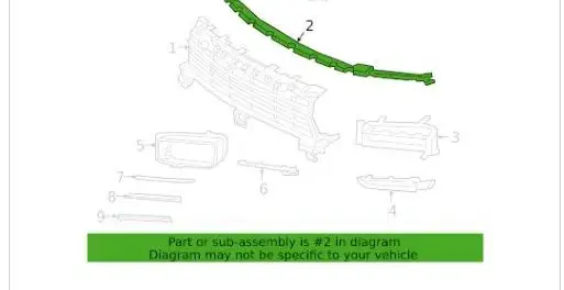 Porsche Cayenne (9Y0 9Y3) Front bumper foam support bar 9Y0807666D