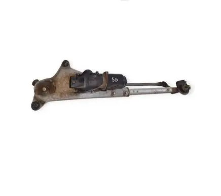Front wiper linkage and motor