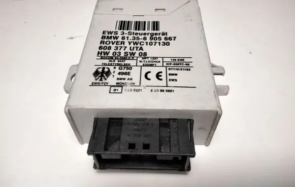 BMW 3 E46 Immobilizer control unit/module 61356905667 YWC107130 608377UTA