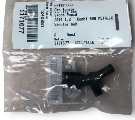 Skoda Rapid (NH) ABS brake wheel speed sensor WHT003863