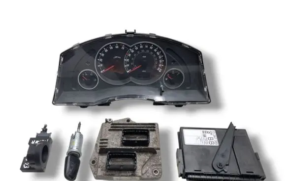Opel Meriva A Engine ECU kit and lock set 12249823