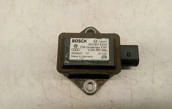 Audi A4 S4 B6 8E 8H ESP acceleration yaw rate sensor 8E0907637A 0265005245 0008627