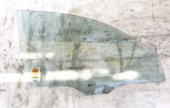 Mazda 626 Front door window glass four-door