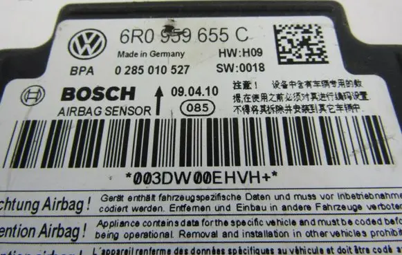 Skoda Fabia Mk2 (5J) Airbag control unit/module 6r0959655c