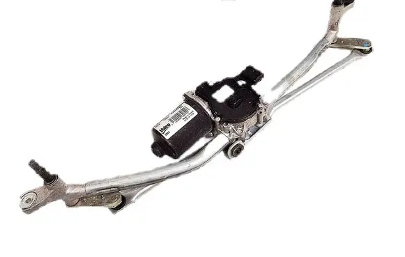 Front wiper linkage and motor