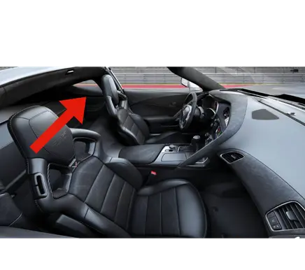 Chevrolet Corvette C7 (B) pillar trim (top) 941183AC 0000000000717