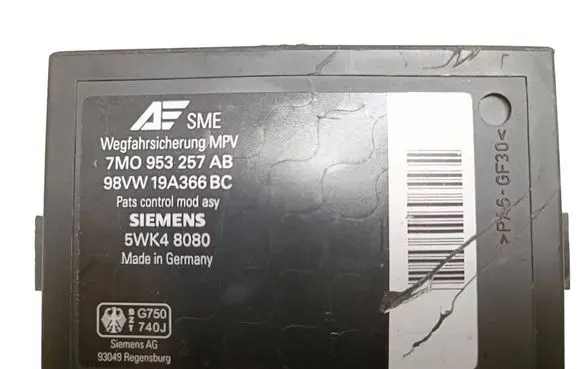 Ford Galaxy Immobilizer control unit/module 7M0953257AB 5WK48080 98VW19A366BC
