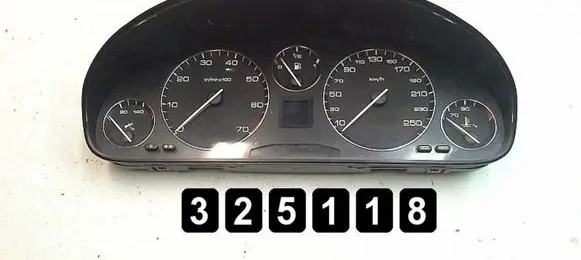 Peugeot 607 Speedometer (instrument cluster) 9629598280