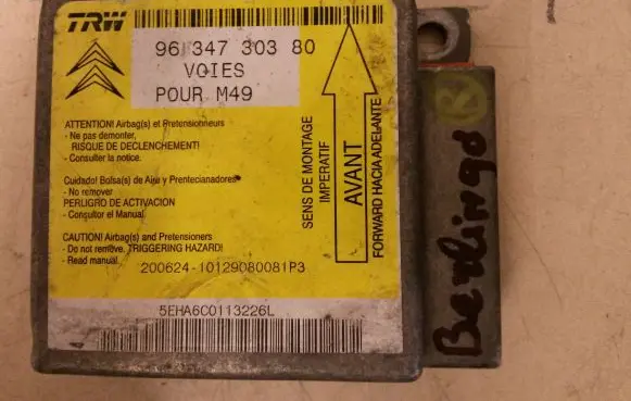 Citroen Berlingo Airbag control unit/module 200624101 9634730380