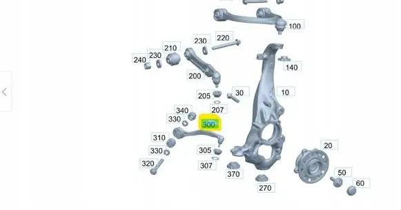 Mercedes-Benz E W214 Front control arm a2143330800