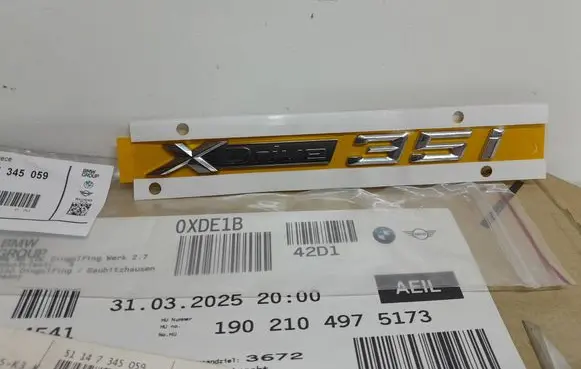 BMW X6 G06 Rear loading door model letters 51147345059 7345059