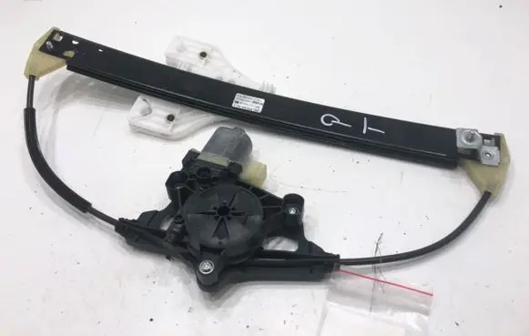 Rear door window regulator with motor