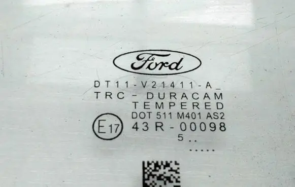 Ford Transit - Tourneo Connect Front door window/glass (coupe) DT11V21411A 43R00098 DOT511M401AS2