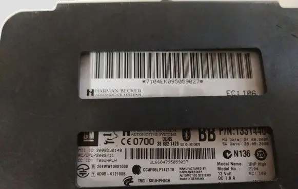 Opel Insignia A Bluetooth control unit module 13314404 95059027 7104EK095059027