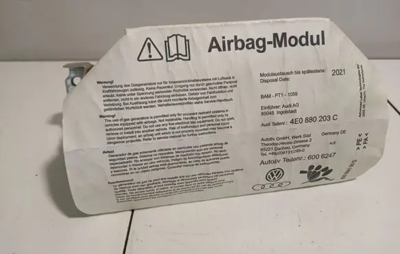 Audi A8 S8 D3 4E Passenger airbag 4E0880203C